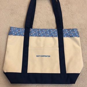NWT Vineyard Vines canvas tote custom fabric